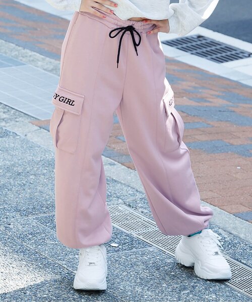 algy(アルジー)の「【ACTIVE】スウェットカーゴパンツ(カーゴパンツ・キッズ・ピンク/グレー/ブラック・XX-SMALL/X-SMALL/MEDIUM/SMALL)」の3枚目の写真