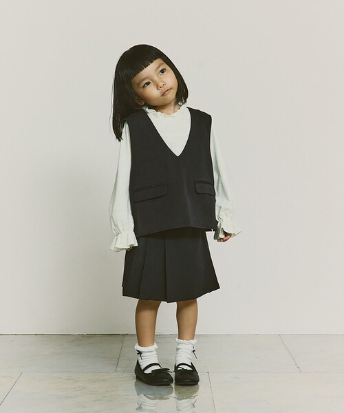 green label relaxing(グリーンレーベルリラクシング)の「カットジャカード プルオーバー / キッズ 100cm-130cm(Tシャツ/カットソー・キッズ・オフホワイト/クリーム・100cm/110cm/120cm/130cm)」の4枚目の写真