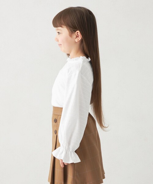 green label relaxing(グリーンレーベルリラクシング)の「カットジャカード プルオーバー / キッズ 100cm-130cm(Tシャツ/カットソー・キッズ・オフホワイト/クリーム・100cm/110cm/120cm/130cm)」の9枚目の写真