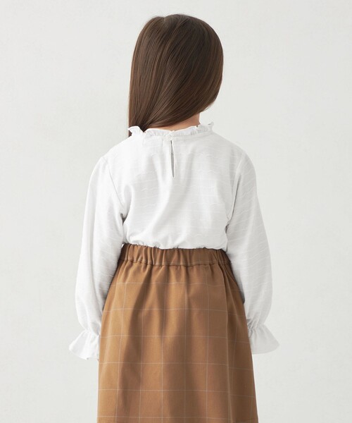 green label relaxing(グリーンレーベルリラクシング)の「カットジャカード プルオーバー / キッズ 100cm-130cm(Tシャツ/カットソー・キッズ・オフホワイト/クリーム・100cm/110cm/120cm/130cm)」の10枚目の写真