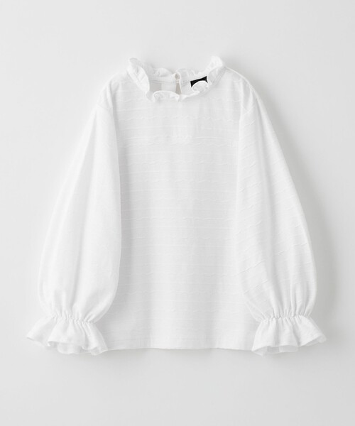 green label relaxing(グリーンレーベルリラクシング)の「カットジャカード プルオーバー / キッズ 100cm-130cm(Tシャツ/カットソー・キッズ・オフホワイト/クリーム・100cm/110cm/120cm/130cm)」の12枚目の写真