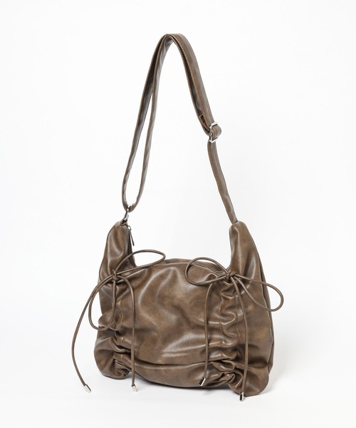 Heather（ヘザー）の「ギャザーショルダーBAG  243424（ショルダーバッグ・レディース・チャコールグレー/ブラウン/ブラック・ONE SIZE）」の18枚目の写真