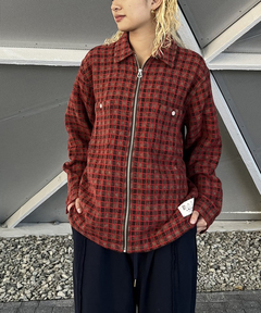 BRAIN DEAD/ブレインデッド】CHECK MATE FLANNEL ZIP SHIRT
