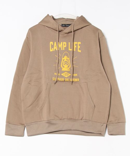 STYLEBLOCK（スタイルブロック）の「裏起毛プリントプルパーカー（パーカー・メンズ・ブラウン/杢グレー/グレイッシュベージュ・L/M/LL）」の3枚目の写真