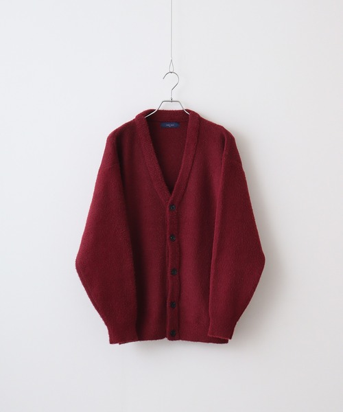 FUNALIVE（ファンアライブ）の「WS select フェザーヤーンルーズサイズカーディガン（カーディガン/ボレロ・メンズ・チャコールグレー/ターコイズブルー/ワイン/ライトブルー/ライトベージュ/マスタード/ホワイト/ライトグレー/ダークネイビー/パープル・M/L）」の10枚目の写真