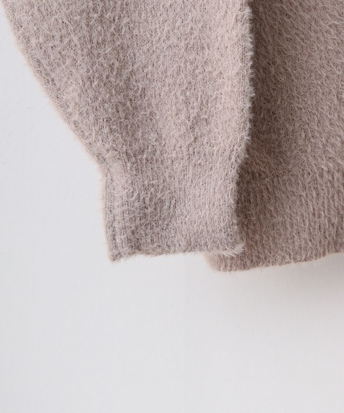 FUNALIVE（ファンアライブ）の「WS select フェザーヤーンルーズサイズカーディガン（カーディガン/ボレロ・メンズ・チャコールグレー/ターコイズブルー/ワイン/ライトブルー/ライトベージュ/マスタード/ホワイト/ライトグレー/ダークネイビー/パープル・M/L）」の13枚目の写真