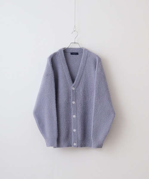 FUNALIVE（ファンアライブ）の「WS select フェザーヤーンルーズサイズカーディガン（カーディガン/ボレロ・メンズ・チャコールグレー/ターコイズブルー/ワイン/ライトブルー/ライトベージュ/マスタード/ホワイト/ライトグレー/ダークネイビー/パープル・M/L）」の18枚目の写真