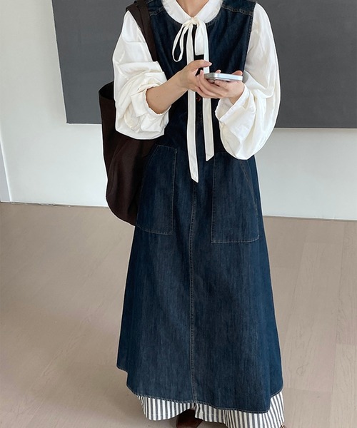 aimoha(アイモハ)の「ノースリーブデニムワンピース (SS)(ワンピース・レディース・ネイビー・SMALL/MEDIUM)」の14枚目の写真