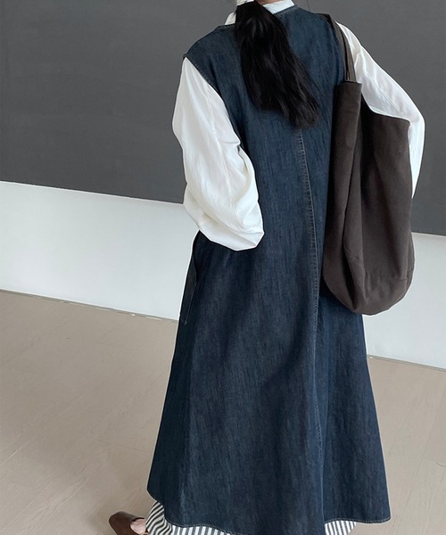 aimoha(アイモハ)の「ノースリーブデニムワンピース (SS)(ワンピース・レディース・ネイビー・SMALL/MEDIUM)」の15枚目の写真