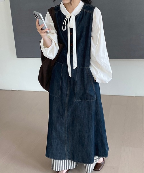 aimoha(アイモハ)の「ノースリーブデニムワンピース (SS)(ワンピース・レディース・ネイビー・SMALL/MEDIUM)」の18枚目の写真