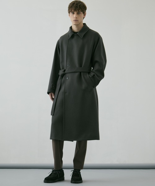 新作》超撥水SUPER140S 2way スタンドコート｜2WAY仕様 /保温 /撥水/毛
