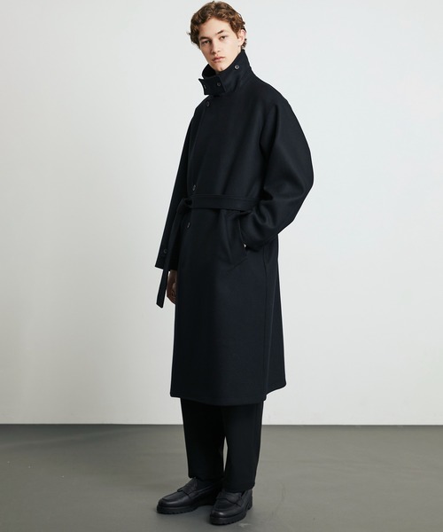 新作》超撥水SUPER140S 2way スタンドコート｜2WAY仕様 /保温 /撥水/毛