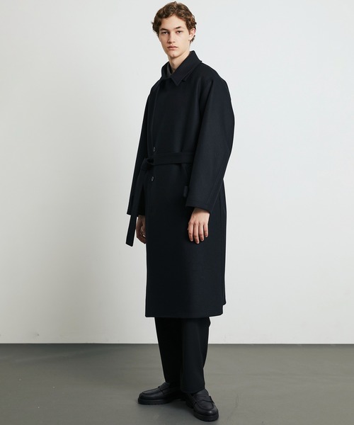 新作》超撥水SUPER140S 2way スタンドコート｜2WAY仕様 /保温 /撥水/毛