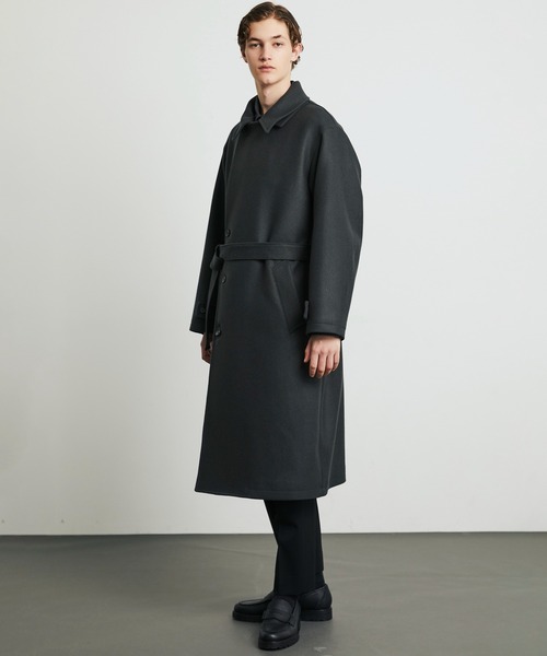 新作》超撥水SUPER140S 2way スタンドコート｜2WAY仕様 /保温 /撥水/毛