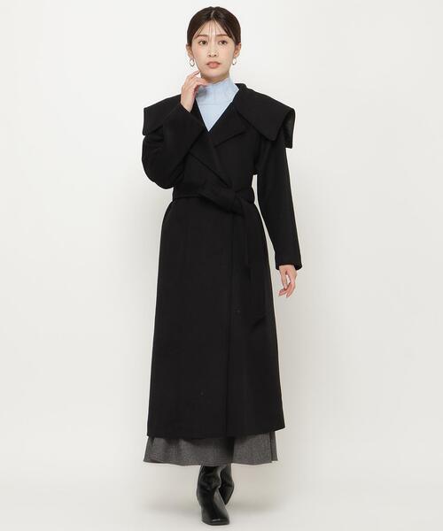 【限定値下げ】and couture ロングコート　S 新品未使用に近い セール】ケープカラーロングコート（ダウンジャケット/コート）｜AND