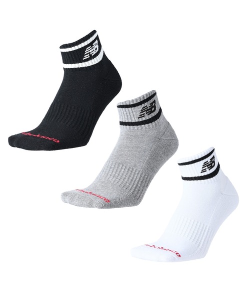 NEW BALANCE（ニューバランス）の「ミッドレングス3Pソックス（ソックス/靴下・メンズ・その他7/その他6/その他/ブラック/ホワイト系その他/ホワイト/その他8/その他1/その他5・MEDIUM/LARGE/X-LARGE）」の5枚目の写真