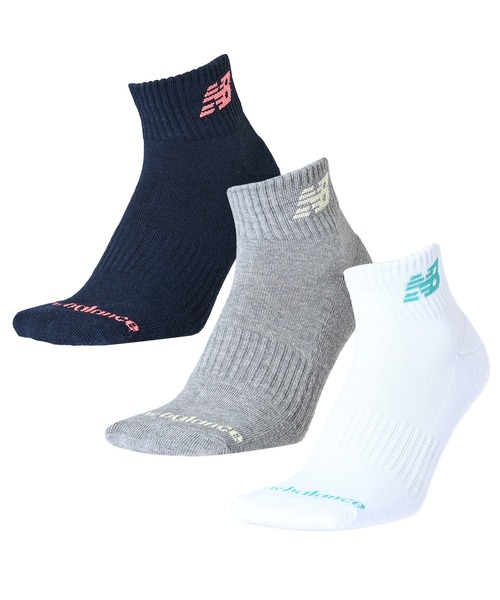 NEW BALANCE（ニューバランス）の「ミッドレングス3Pソックス（ソックス/靴下・メンズ・その他7/その他6/その他/ブラック/ホワイト系その他/ホワイト/その他8/その他1/その他5・MEDIUM/LARGE/X-LARGE）」の2枚目の写真