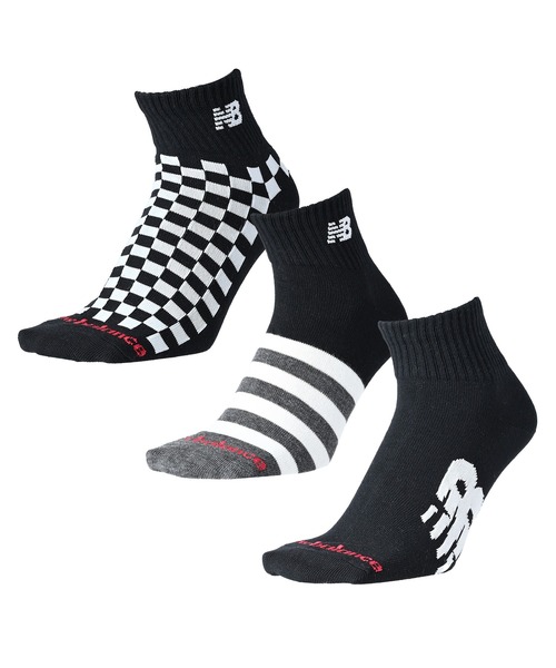 NEW BALANCE（ニューバランス）の「ミッドレングス3Pソックス（ソックス/靴下・メンズ・その他7/その他6/その他/ブラック/ホワイト系その他/ホワイト/その他8/その他1/その他5・MEDIUM/LARGE/X-LARGE）」の9枚目の写真