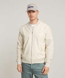 G-STAR（ジースター）の「Woven Mix Relaxed Sweater/異素材ミックスMA1タイプジップアップスウェット（ブルゾン）」