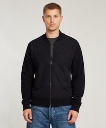 G-STAR（ジースター）の「Woven Mix Relaxed Sweater/異素材ミックスMA1タイプジップアップスウェット（ブルゾン）」