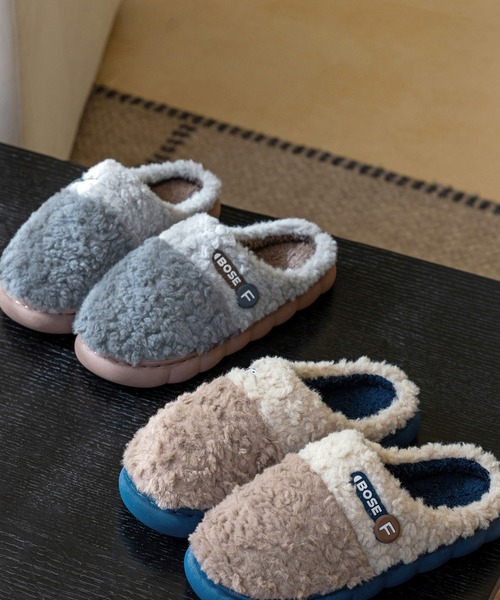 TABI PAL（タビパル）の「あったか　ボア　スリッパ（ルームシューズ/スリッパ・レディース・グリーン/グレー/オレンジ/ベージュ/モカ・23cm/24cm/25cm/26cm/27cm）」の8枚目の写真