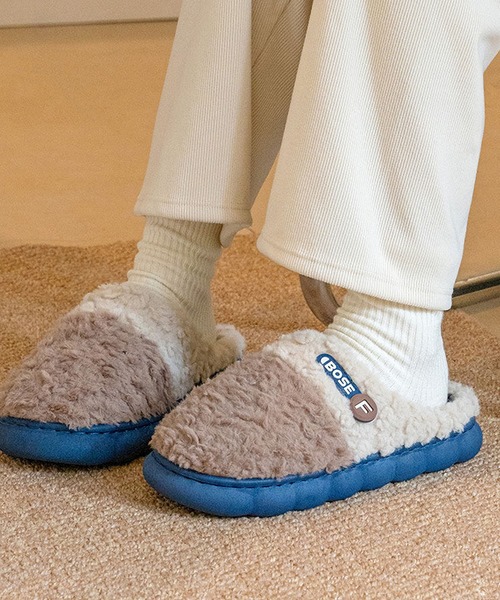 TABI PAL（タビパル）の「あったか　ボア　スリッパ（ルームシューズ/スリッパ・レディース・グリーン/グレー/オレンジ/ベージュ/モカ・23cm/24cm/25cm/26cm/27cm）」の9枚目の写真