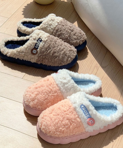 TABI PAL（タビパル）の「あったか　ボア　スリッパ（ルームシューズ/スリッパ・レディース・グリーン/グレー/オレンジ/ベージュ/モカ・23cm/24cm/25cm/26cm/27cm）」の12枚目の写真