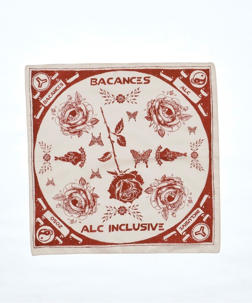 AlexanderLeeChang（アレキサンダーリーチャン）の「BLC BANDANA [ROSE EYE]（バンダナ/スカーフ・メンズ・グリーン/バーガンディー/ネイビー・ONESIZE）」の3枚目の写真