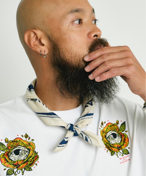 AlexanderLeeChang（アレキサンダーリーチャン）の「BLC BANDANA [ROSE EYE]（バンダナ/スカーフ・メンズ・グリーン/バーガンディー/ネイビー・ONESIZE）」の8枚目の写真
