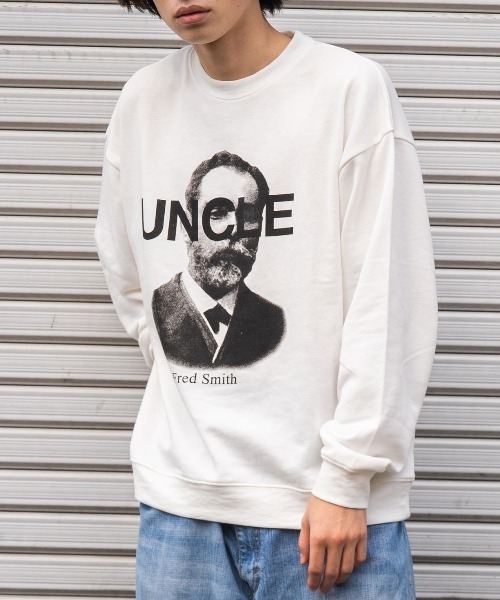 MODISH GAZE（モディシュガゼ）の「【MODISH GAZE】UNCLEクルーネックスウェット（スウェット・レディース・オフホワイト/杢グレー/ブラック・MEDIUM/LARGE）」の16枚目の写真
