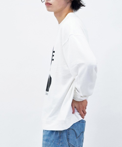 MODISH GAZE（モディシュガゼ）の「【MODISH GAZE】UNCLEクルーネックスウェット（スウェット・レディース・オフホワイト/杢グレー/ブラック・MEDIUM/LARGE）」の12枚目の写真