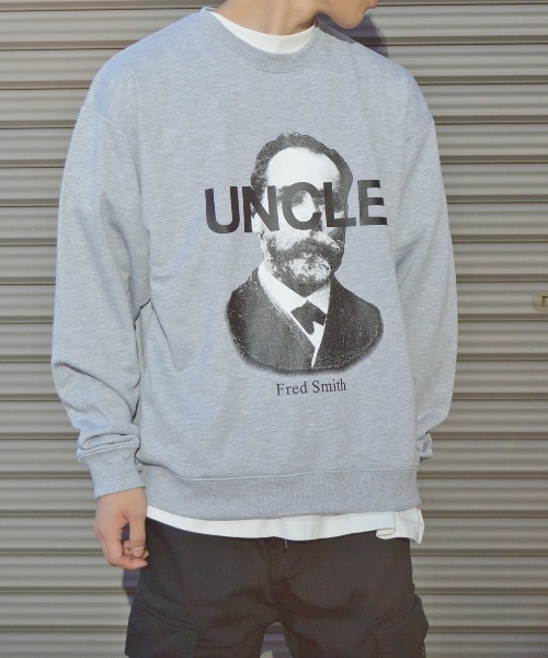 MODISH GAZE（モディシュガゼ）の「【MODISH GAZE】UNCLEクルーネックスウェット（スウェット・レディース・オフホワイト/杢グレー/ブラック・MEDIUM/LARGE）」の9枚目の写真