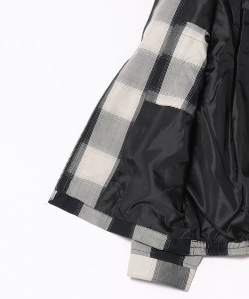 BIG MIKE（ビッグマイク）の「BIG MIKE ビッグマイク/ セットアップ対応 レーヨン混 オンブレチェック スウィングトップジャケット //// 102516001 102516002（ブルゾン・メンズ・ブラウン系その他/ブラック×ホワイト・MEDIUM/LARGE/X-LARGE）」の14枚目の写真