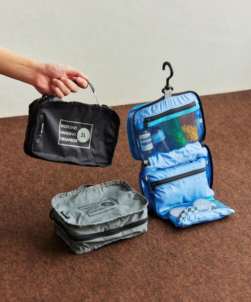 FREAK'S STORE(フリークスストア)の「WEEKEND HANGING ORGANIZER 2L ウィークエンド ハンギングオーガナイザー 2L(トラベルグッズ・メンズ・ブルー/グレー/ブラック・ONE SIZE)」の4枚目の写真