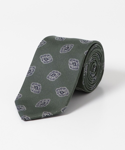 URBAN RESEARCH DOORS（アーバンリサーチドアーズ）の「LIFE STYLE TAILOR　25SS国内タイ小紋1（ネクタイ・メンズ・グリーン/ネイビー・-）」の2枚目の写真