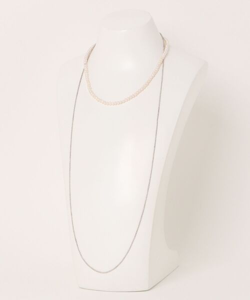 Jines（ジネス）の「淡水パール2連ネックレス（ネックレス・レディース・ホワイト・フリー）」の2枚目の写真