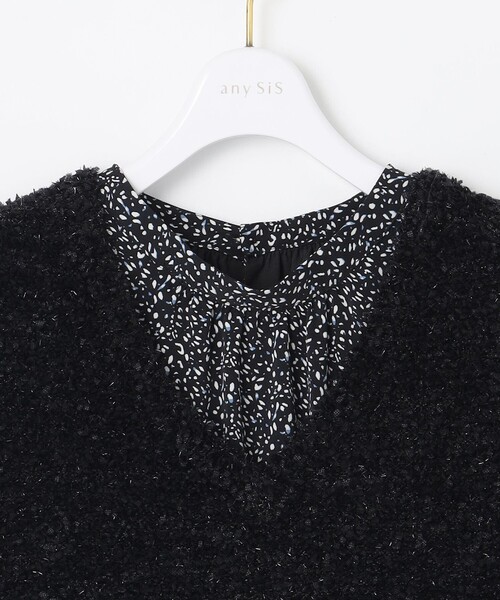 ANY SIS(エニィスィス)の「【洗える】フラワープリントワンピース × ニットベスト セット(セットアップ・レディース・アイボリー系4/ブラック系4・1/2/3)」の15枚目の写真