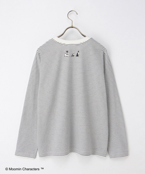 Honeys（ハニーズ）の「ムーミン／長袖Ｔシャツ（Tシャツ/カットソー・レディース・ブルー/サックスブルー/ホワイト×ピンク/オフホワイト/スミクロ/ホワイト×ネイビー・LL/L/S/M）」の13枚目の写真