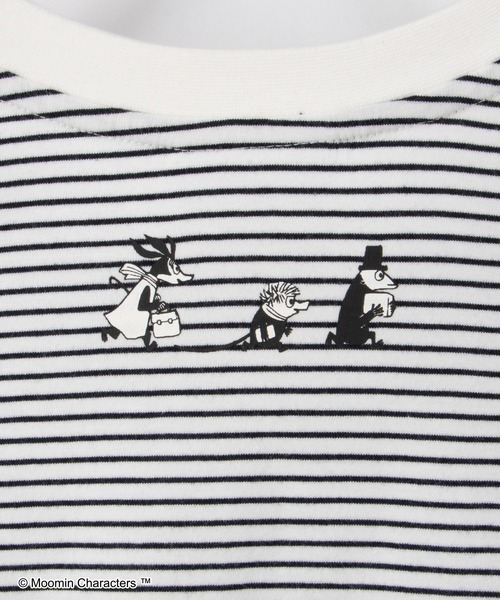 Honeys（ハニーズ）の「ムーミン／長袖Ｔシャツ（Tシャツ/カットソー・レディース・ブルー/サックスブルー/ホワイト×ピンク/オフホワイト/スミクロ/ホワイト×ネイビー・LL/L/S/M）」の14枚目の写真