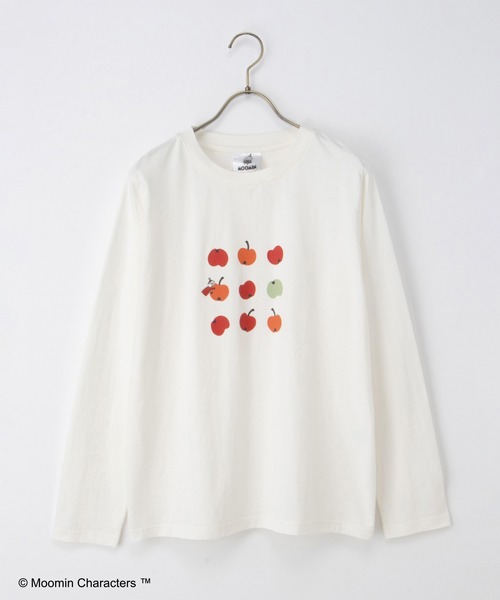 Honeys（ハニーズ）の「ムーミン／長袖Ｔシャツ（Tシャツ/カットソー・レディース・ブルー/サックスブルー/ホワイト×ピンク/オフホワイト/スミクロ/ホワイト×ネイビー・LL/L/S/M）」の17枚目の写真