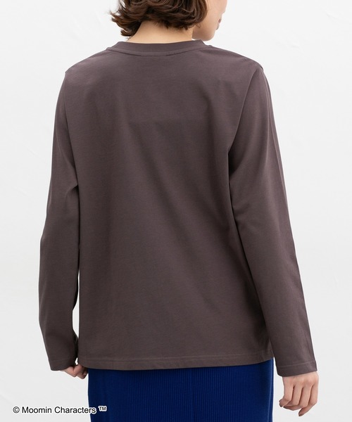 Honeys（ハニーズ）の「ムーミン／長袖Ｔシャツ（Tシャツ/カットソー・レディース・ブルー/サックスブルー/ホワイト×ピンク/オフホワイト/スミクロ/ホワイト×ネイビー・LL/L/S/M）」の22枚目の写真