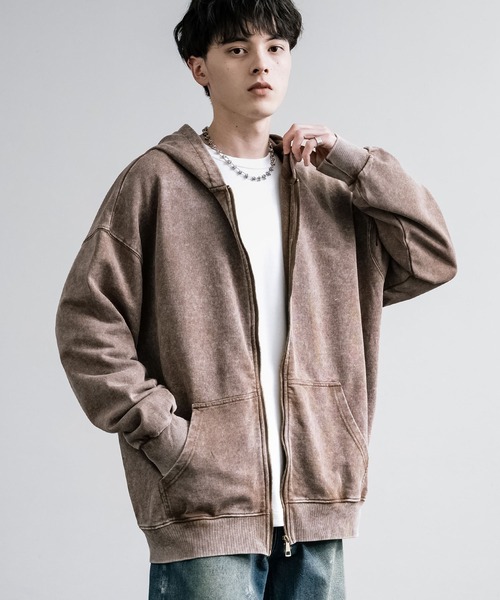 オーバーサイズケミカルオーバーダイ フルジップアップパーカー(パーカー)|Rocky Monroe(ロッキーモンロー) オーバーサイズケミカルオーバーダイ フルジップアップパーカー(パーカー)|Rocky Monroe(ロッキーモンロー)