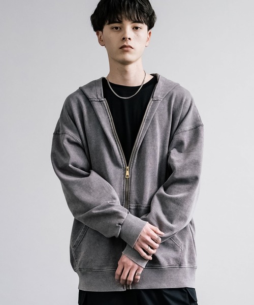 オーバーサイズケミカルオーバーダイ フルジップアップパーカー(パーカー)|Rocky Monroe(ロッキーモンロー) オーバーサイズケミカルオーバーダイ フルジップアップパーカー(パーカー)|Rocky Monroe(ロッキーモンロー)