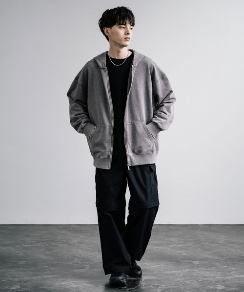 オーバーサイズケミカルオーバーダイ フルジップアップパーカー(パーカー)|Rocky Monroe(ロッキーモンロー) オーバーサイズケミカルオーバーダイ フルジップアップパーカー(パーカー)|Rocky Monroe(ロッキーモンロー)