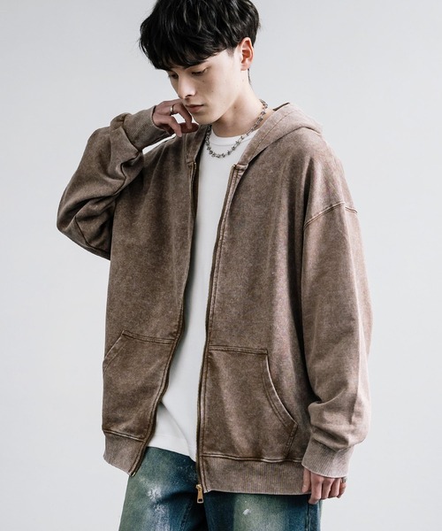 オーバーサイズケミカルオーバーダイ フルジップアップパーカー(パーカー)|Rocky Monroe(ロッキーモンロー) オーバーサイズケミカルオーバーダイ フルジップアップパーカー(パーカー)|Rocky Monroe(ロッキーモンロー)