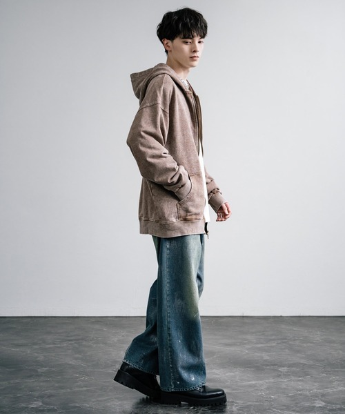 オーバーサイズケミカルオーバーダイ フルジップアップパーカー(パーカー)|Rocky Monroe(ロッキーモンロー) オーバーサイズケミカルオーバーダイ フルジップアップパーカー(パーカー)|Rocky Monroe(ロッキーモンロー)