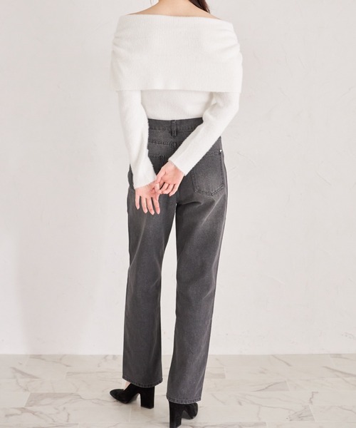 ハートスタッズデニムストレートパンツ（デニムパンツ）｜tocco closet（トッコ クローゼット）