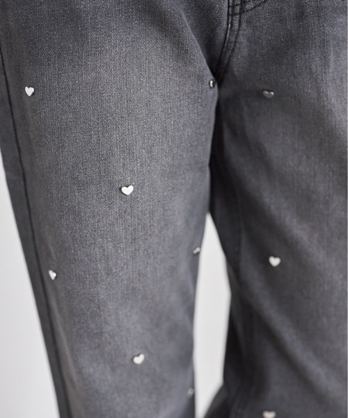 ハートスタッズデニムストレートパンツ（デニムパンツ）｜tocco closet（トッコ クローゼット）