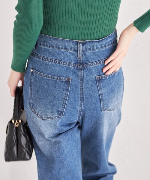 ハートスタッズデニムストレートパンツ（デニムパンツ）｜tocco closet（トッコ クローゼット）