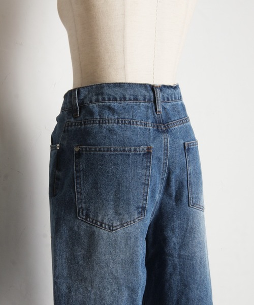 ハートスタッズデニムストレートパンツ（デニムパンツ）｜tocco closet（トッコ クローゼット）